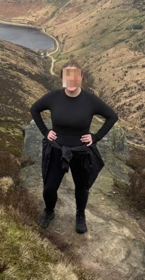Amy out walking in the hills